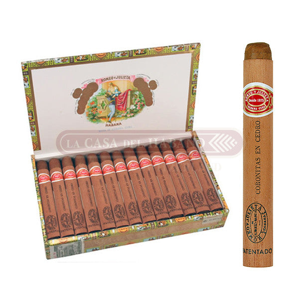 Romeo y Julieta Coronitas in Zedernholz